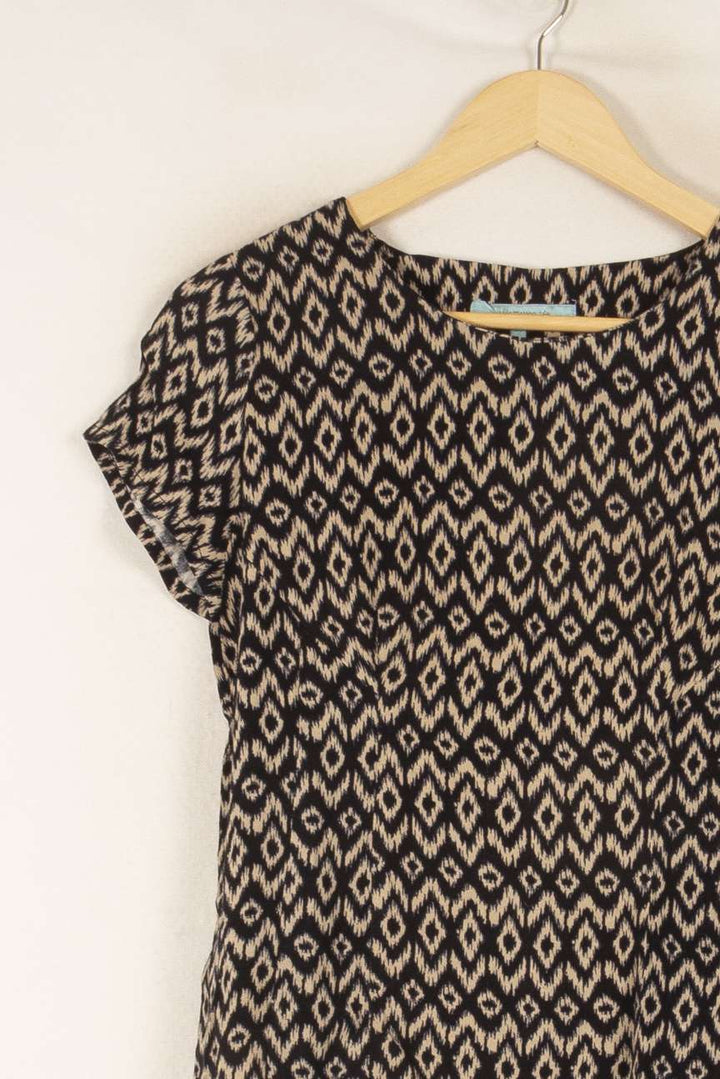 Blouse Noire et Beige - Taille S/36 de la marque La Fée Maraboutée | PARAD48332 - Vendu par Paradigme - Image 3