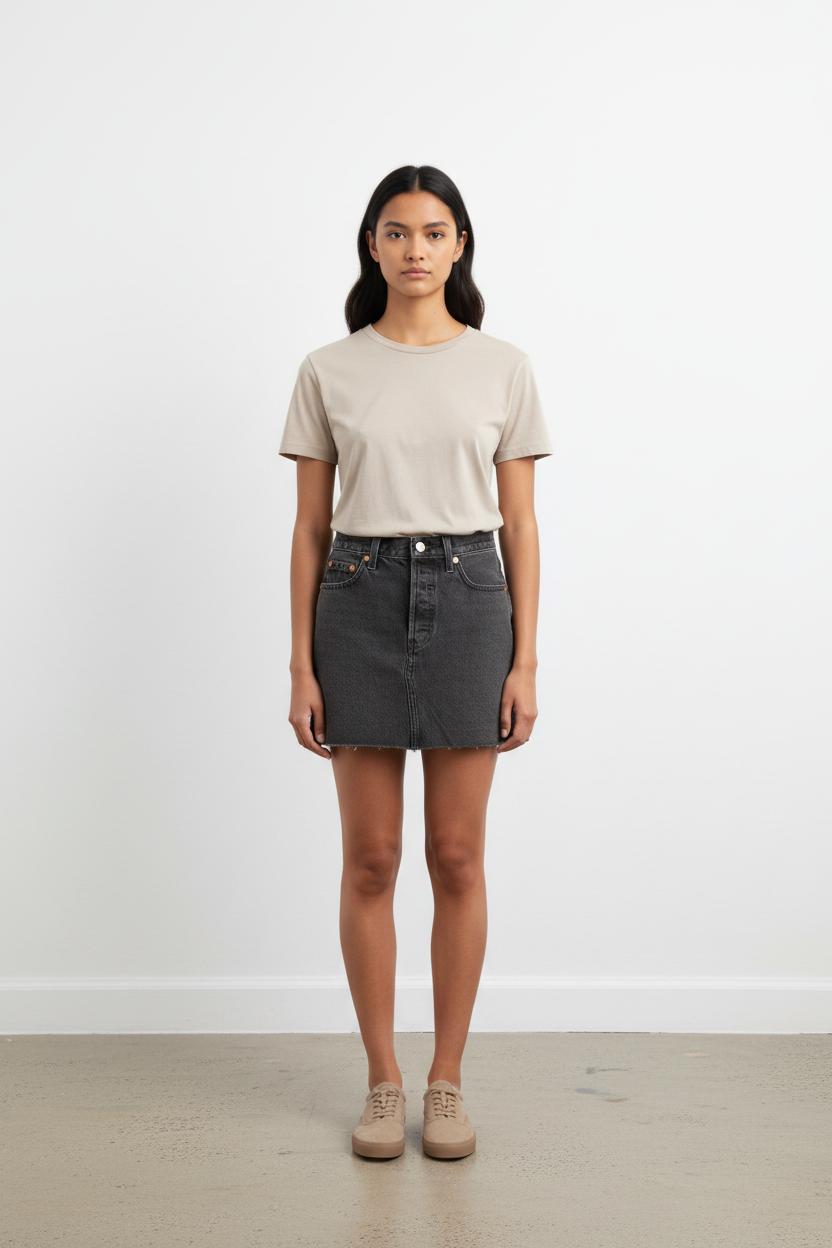 Jupe en jean gris - Taille XXS/32