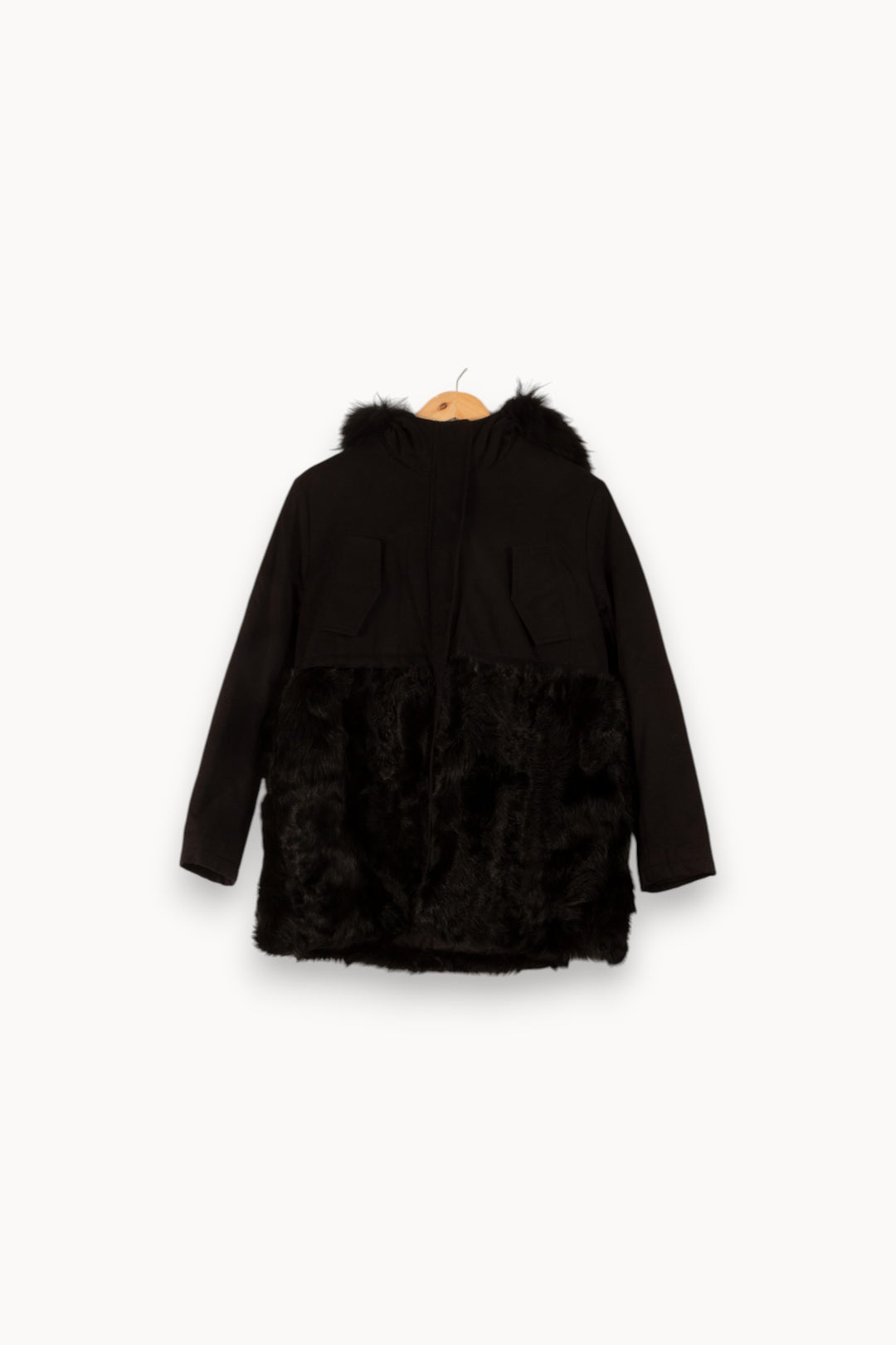 Manteau Long Noir - Taille S/36 de la marque Maje | PARAD48346 - Vendu par Paradigme - Image 2