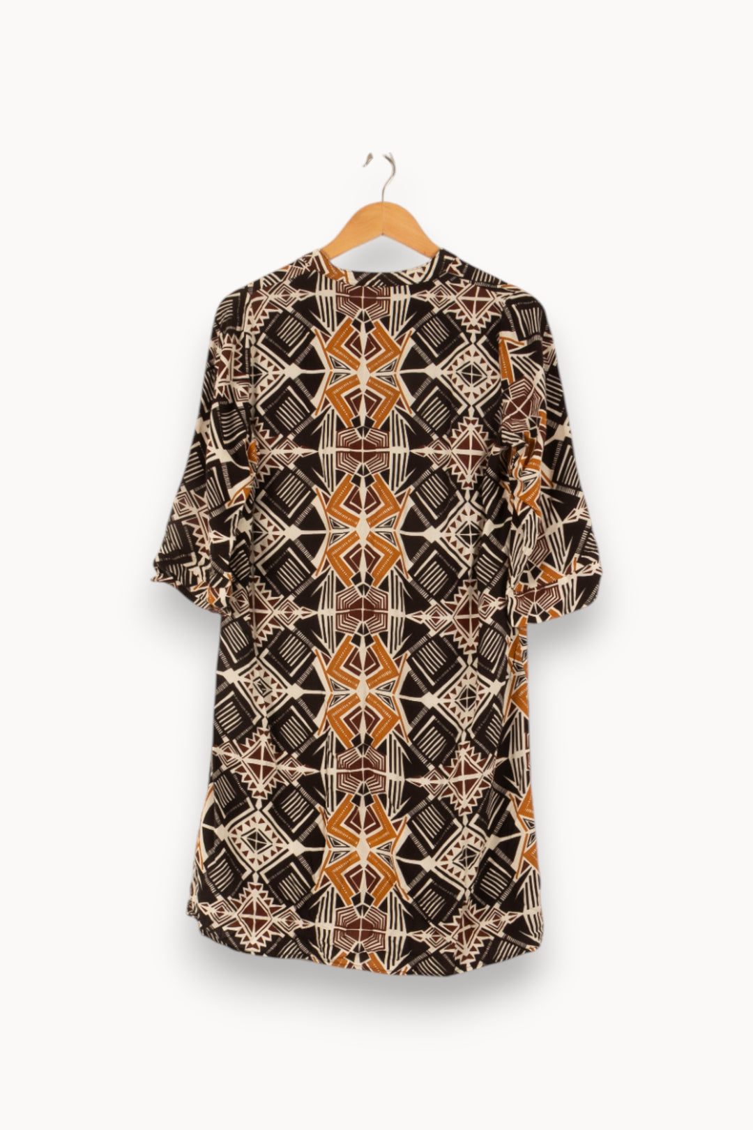 Robe Noire et Marron - Taille M/38 de la marque La Fée Maraboutée | PARAD48396 - Vendu par Paradigme - Image 4