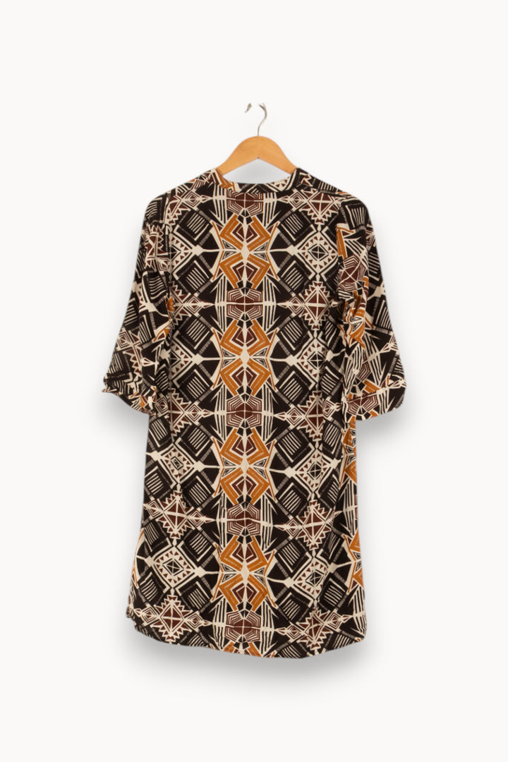 Robe Noire et Marron - Taille M/38 de la marque La Fée Maraboutée | PARAD48396 - Vendu par Paradigme - Image 4