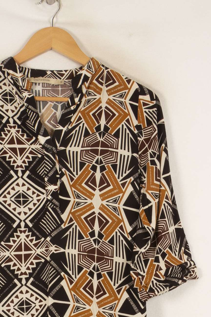 Robe Noire et Marron - Taille M/38 de la marque La Fée Maraboutée | PARAD48396 - Vendu par Paradigme - Image 3