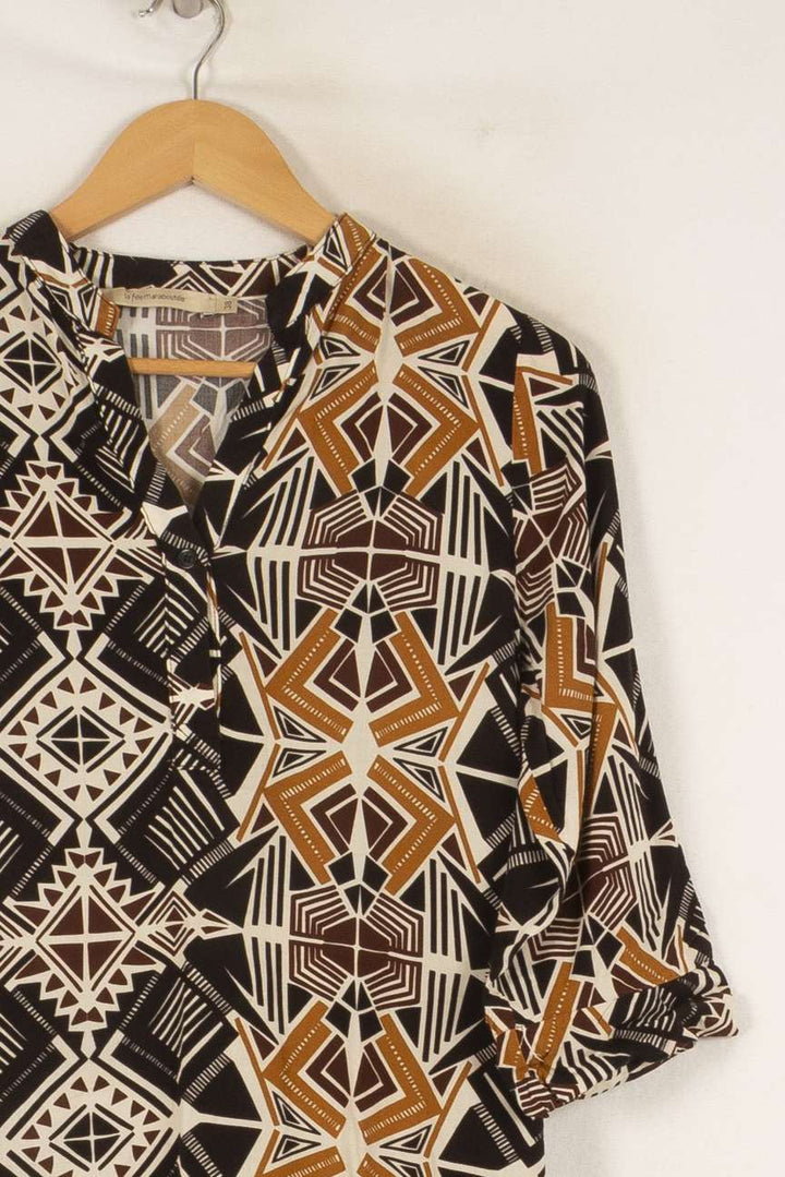 Robe Noire et Marron - Taille M/38 de la marque La Fée Maraboutée | PARAD48396 - Vendu par Paradigme - Image 3