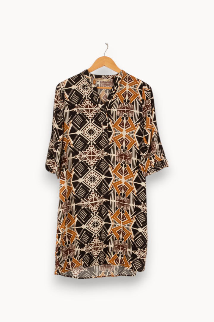 Robe Noire et Marron - Taille M/38 de la marque La Fée Maraboutée | PARAD48396 - Vendu par Paradigme - Image 2