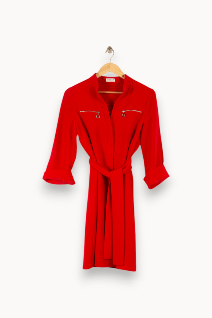 Robe Portefeuille Rouge - Taille M/38 de la marque Claudie Pierlot | PARAD48419 - Vendu par Paradigme - Image 2