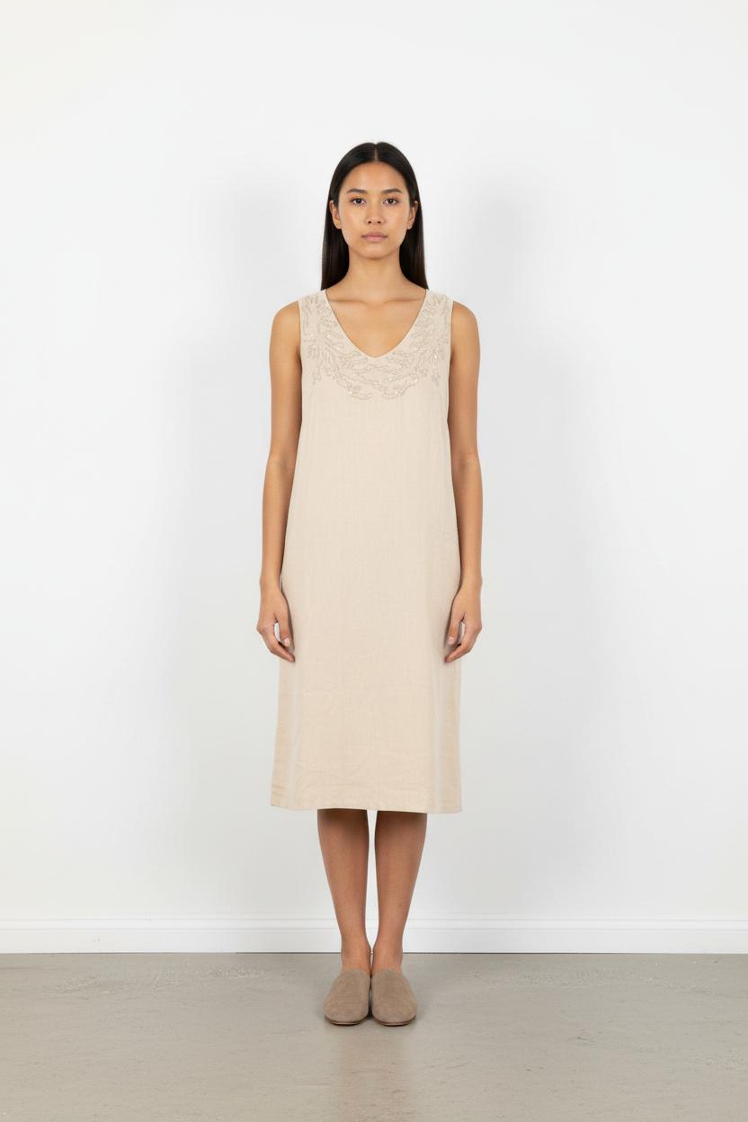 Robe Courte & Midi Beige - Taille S/36