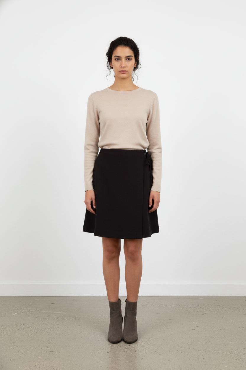 Jupe Portefeuille Noire - Taille S/36