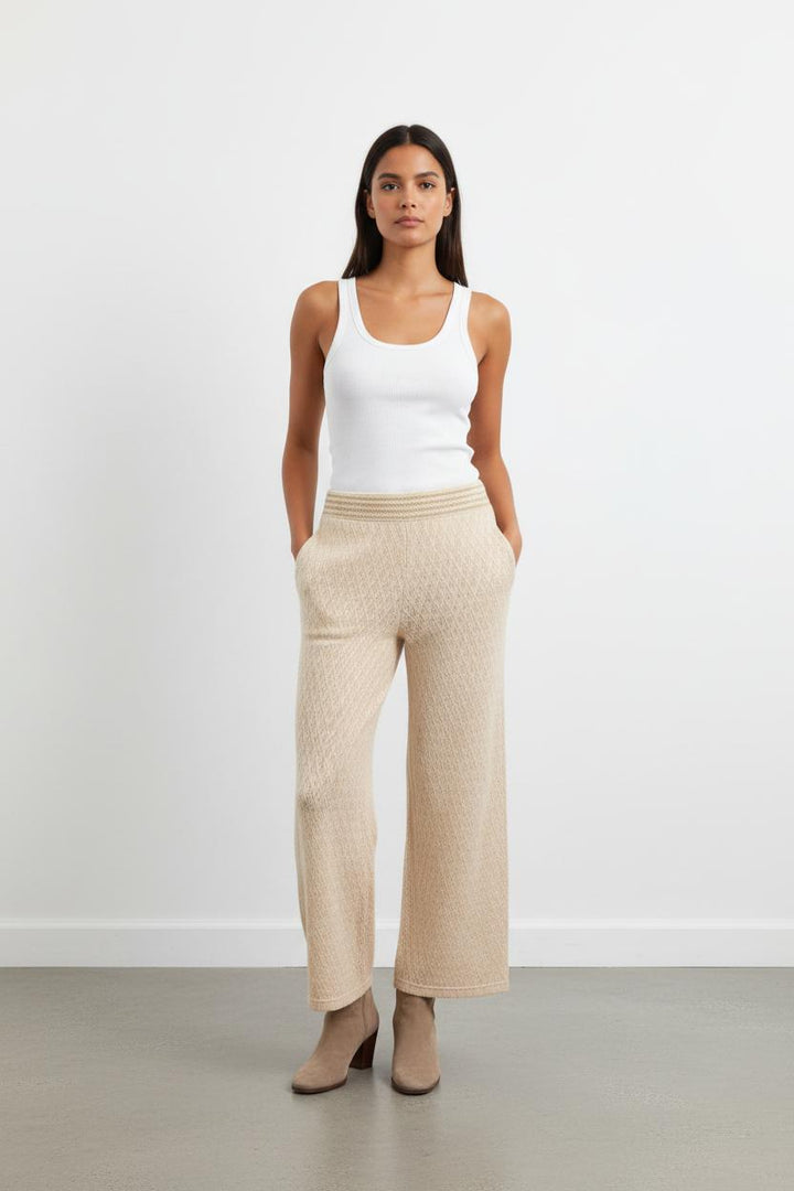 Pantalon Large Beige - Taille S/36