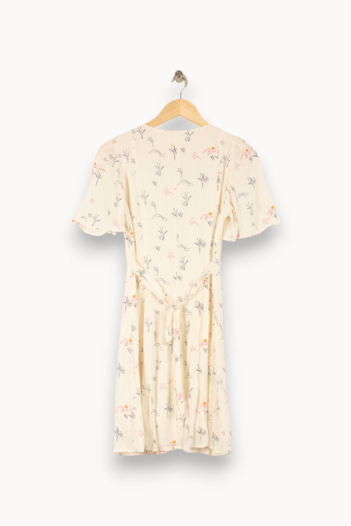 Robe Fleurie Blanche - Taille XS/34 de la marque Des petits hauts | PARAD48456 - Vendu par Paradigme - Image 4