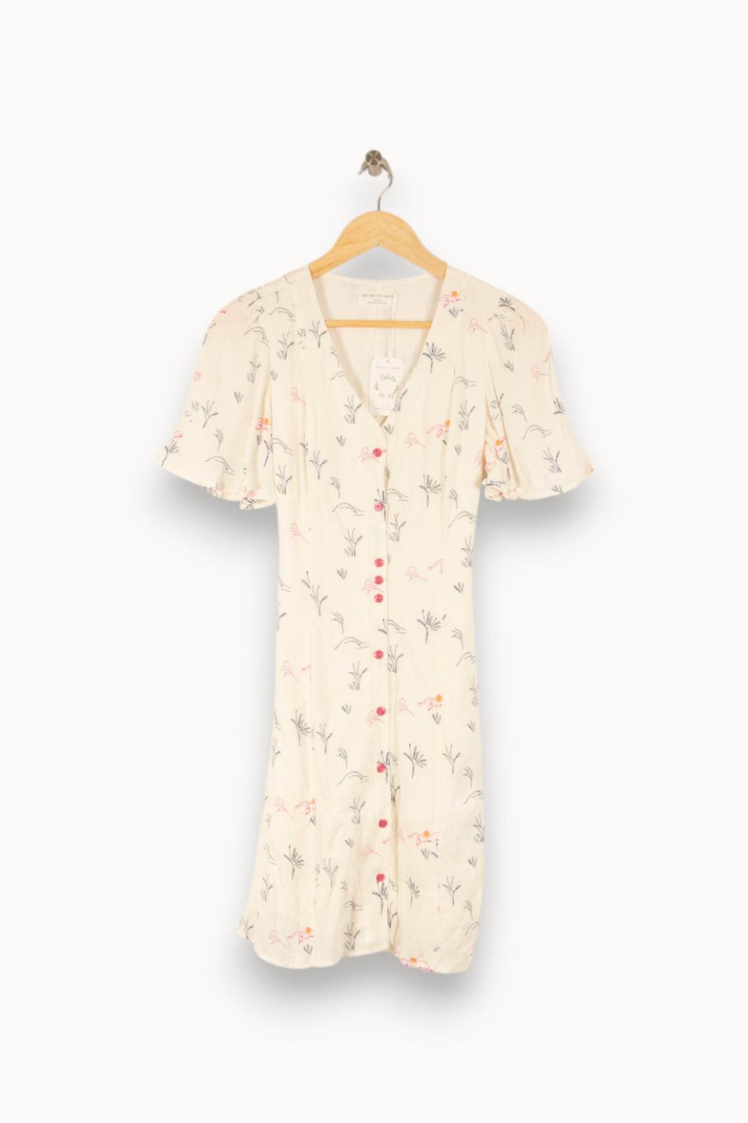 Robe Fleurie Blanche - Taille XS/34 de la marque Des petits hauts | PARAD48456 - Vendu par Paradigme - Image 2