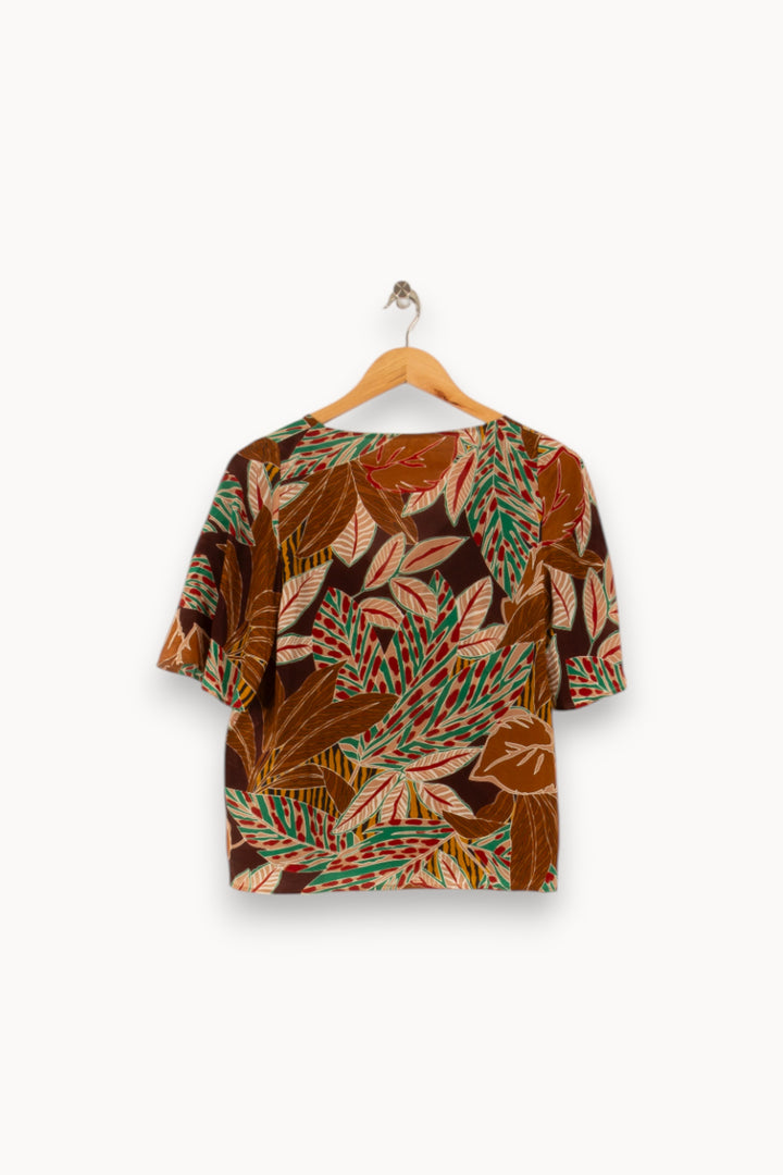 Chemisette Marron et Verte - Taille XS/34 de la marque Sézane | PARAD48457 - Vendu par Paradigme - Image 4