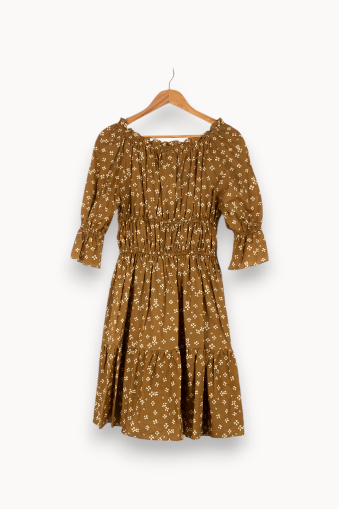 Robe Fleurie Marron - Taille S/36 de la marque Ines de la Fressange Paris | PARAD48468 - Vendu par Paradigme - Image 4