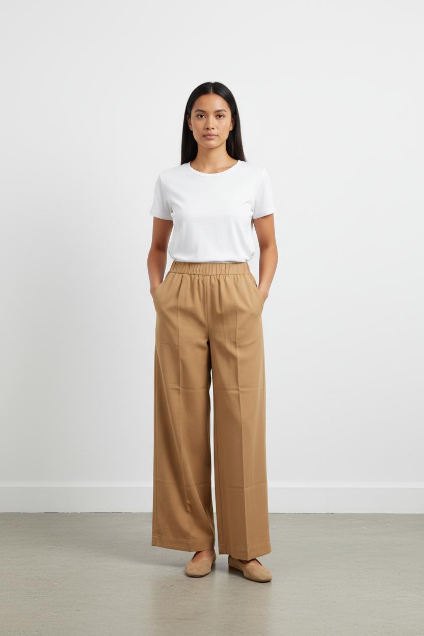 Pantalon Large Beige - Taille M/38