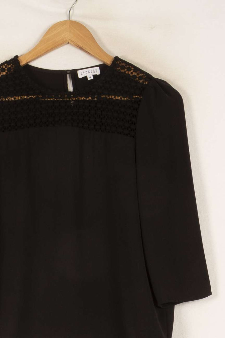 Blouse Noire - Taille S/36 de la marque Claudie Pierlot | PARAD48483 - Vendu par Paradigme - Image 3