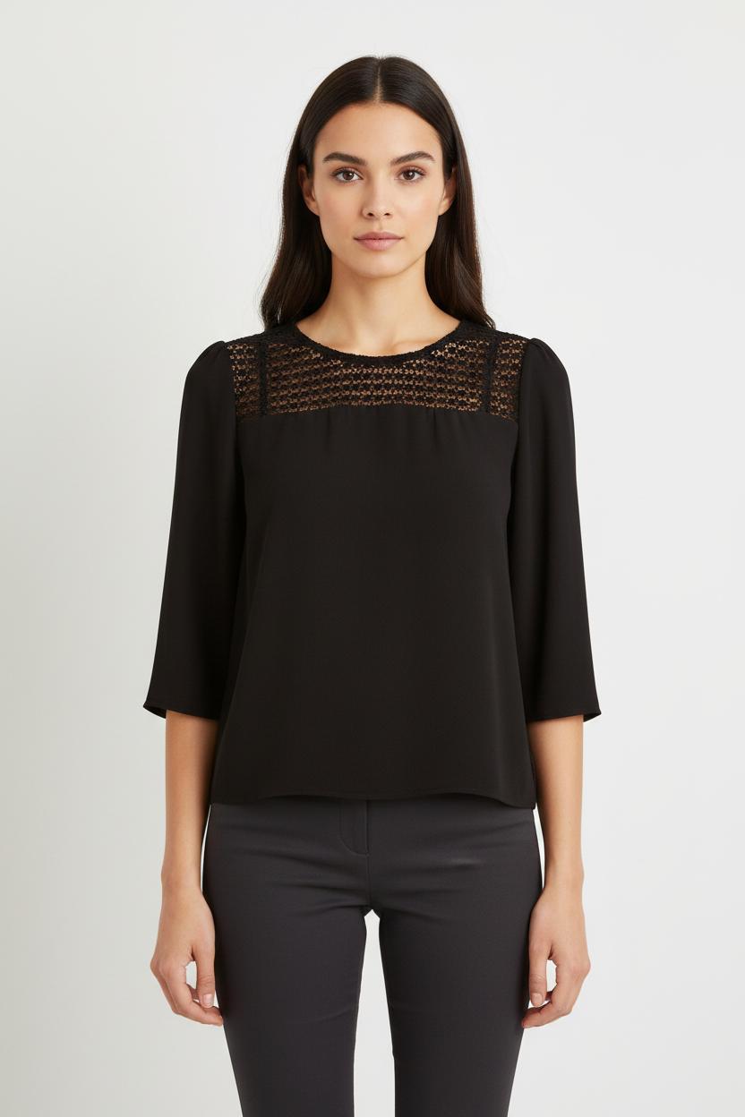 Blouse Noire - Taille S/36