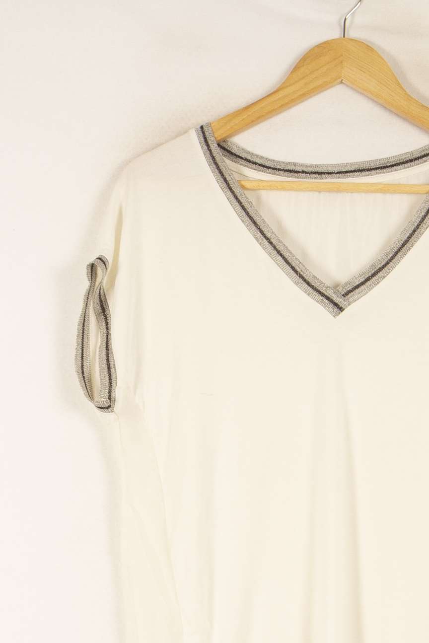 Tee-shirt Blanc - Taille S/36 de la marque IKKS | PARAD48487 - Vendu par Paradigme - Image 3