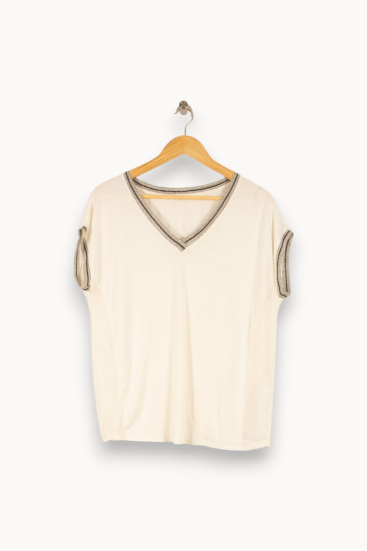Tee-shirt Blanc - Taille S/36 de la marque IKKS | PARAD48487 - Vendu par Paradigme - Image 2