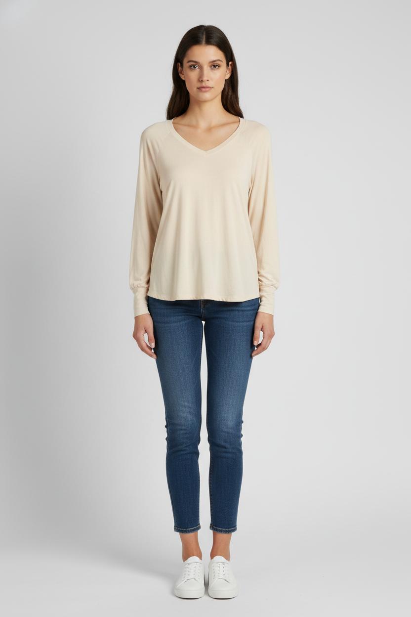 Blouse Beige - Taille XS/34