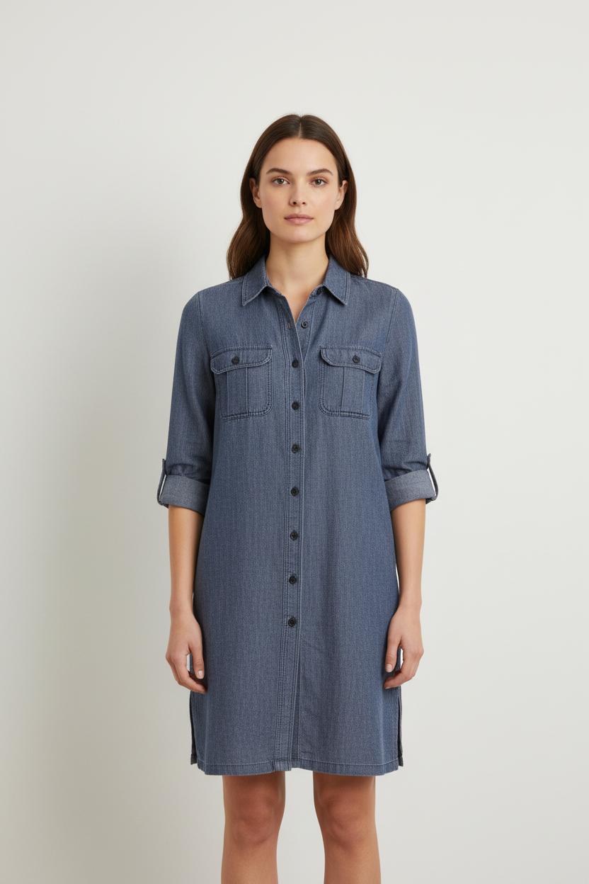 Robe Chemise Bleue - Taille M/38