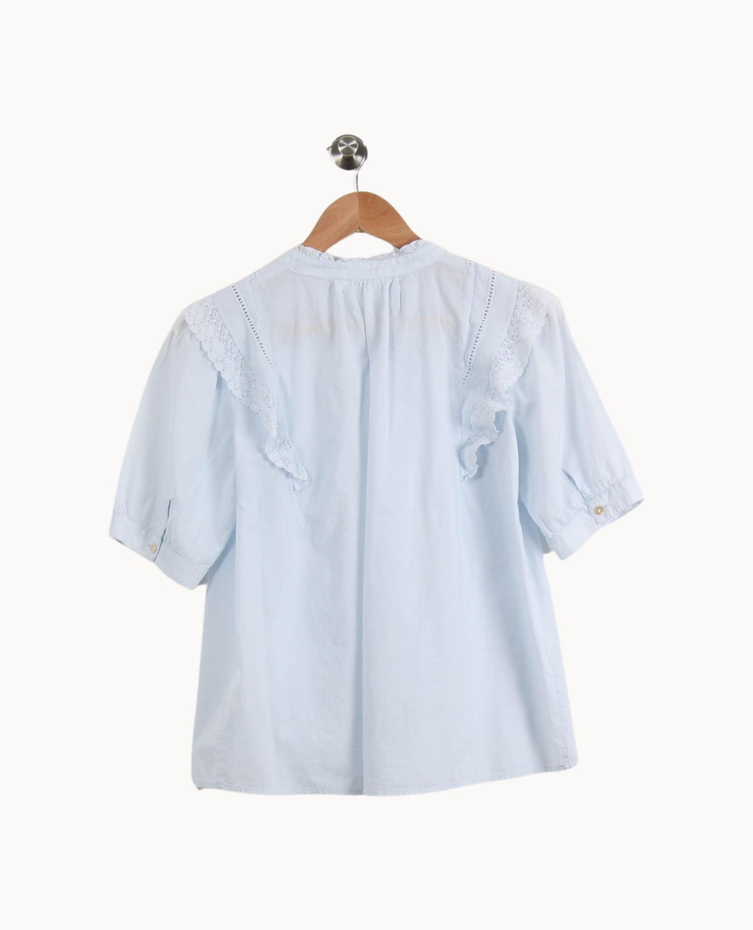 Blouse bleue clair - Taille XS/34 de la marque ba&sh | PARAD48560 - Vendu par Paradigme - Image 4