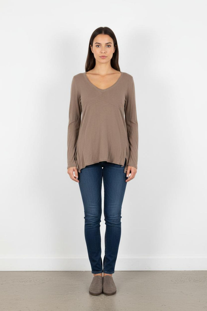 Tee-shirt Manches Longues Beige - Taille S/36