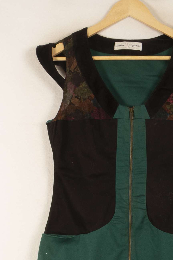 Robe Courte Vert et Noir - Taille M/38 de la marque Valentine Gauthier | PARAD48640 - Vendu par Paradigme - Image 3