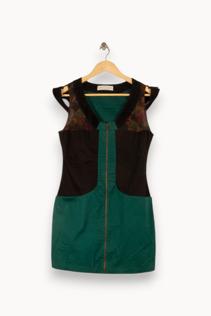 Robe Courte Vert et Noir - Taille M/38 de la marque Valentine Gauthier | PARAD48640 - Vendu par Paradigme - Image 2