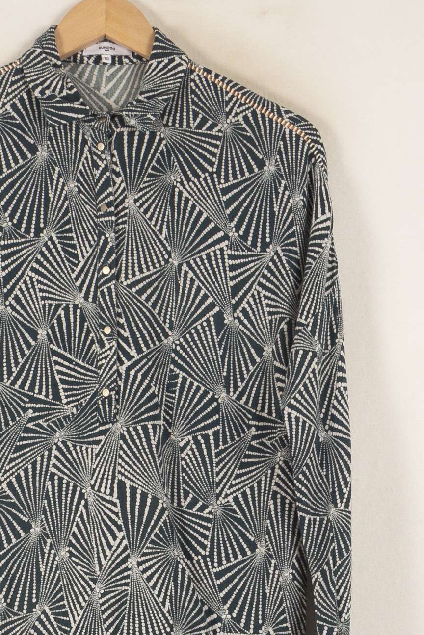 Robe Chemise Verte et Blanche - Taille XS/34 de la marque Suncoo | PARAD48649 - Vendu par Paradigme - Image 3
