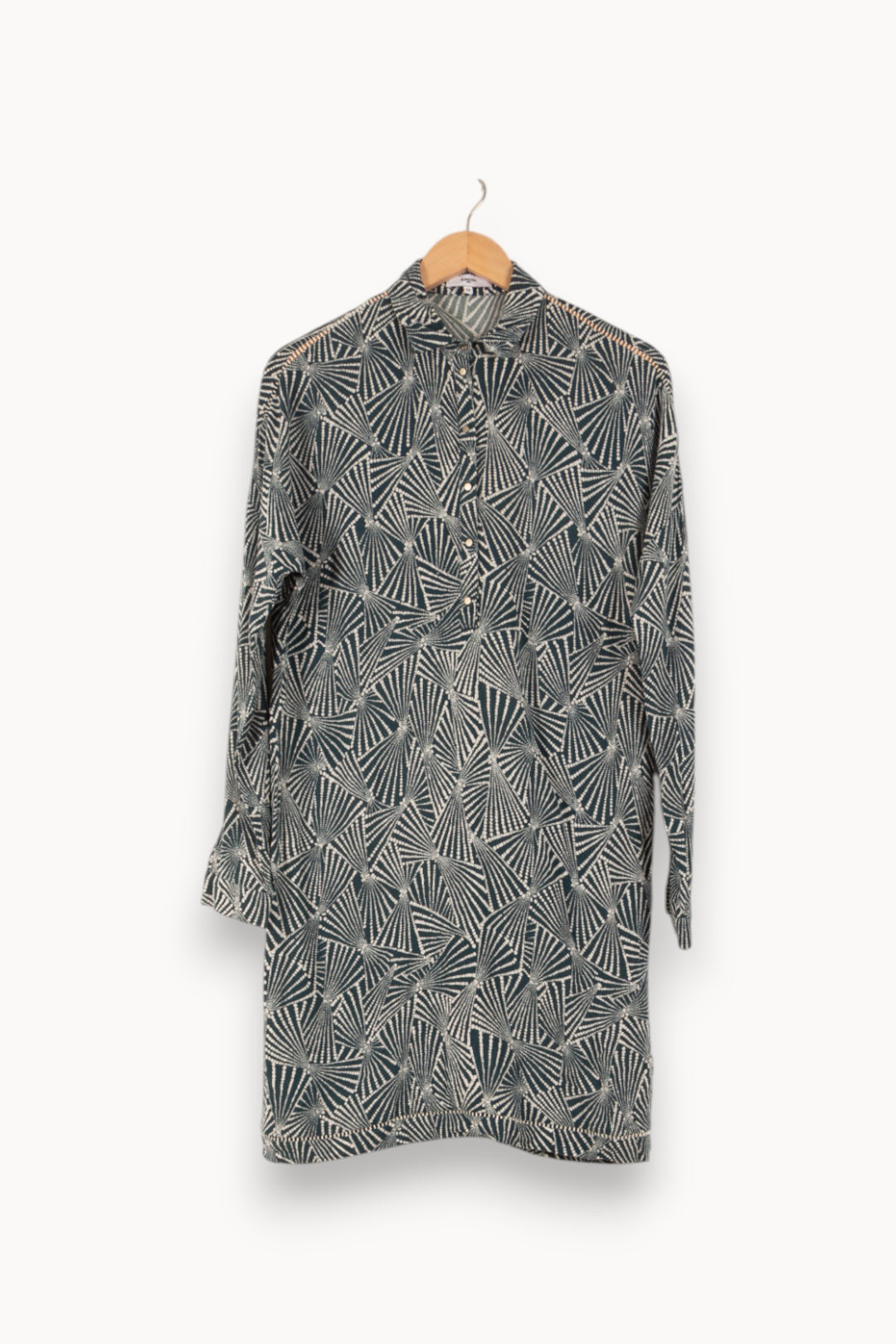 Robe Chemise Verte et Blanche - Taille XS/34 de la marque Suncoo | PARAD48649 - Vendu par Paradigme - Image 2