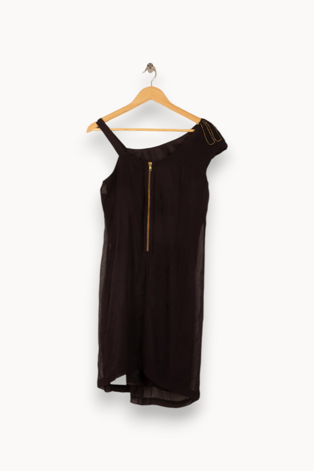 Robe Asymétrique Noire - Taille M/38 de la marque Derhy | PARAD48652 - Vendu par Paradigme - Image 4