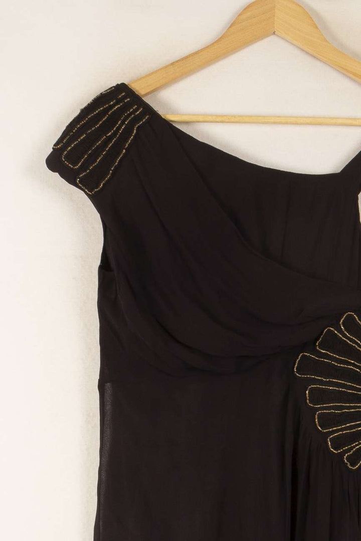 Robe Asymétrique Noire - Taille M/38 de la marque Derhy | PARAD48652 - Vendu par Paradigme - Image 3