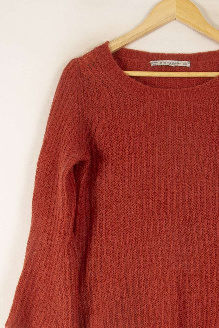 Pull Rouge - Taille S/36 de la marque La Fée Maraboutée | PARAD48655 - Vendu par Paradigme - Image 3