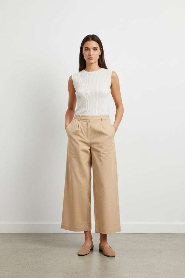 Pantalon Large Beige - Taille M/38