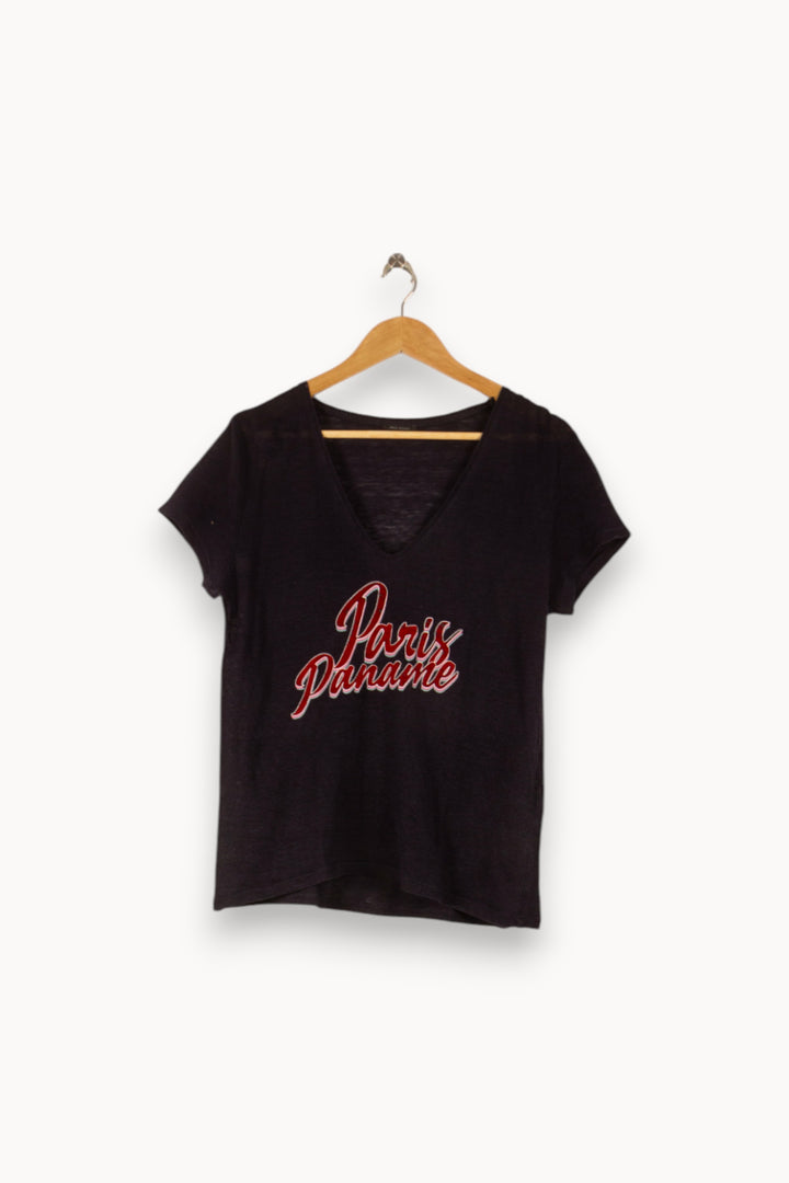 Tee-shirt Noir - Taille S/36 de la marque IKKS | PARAD48665 - Vendu par Paradigme - Image 2