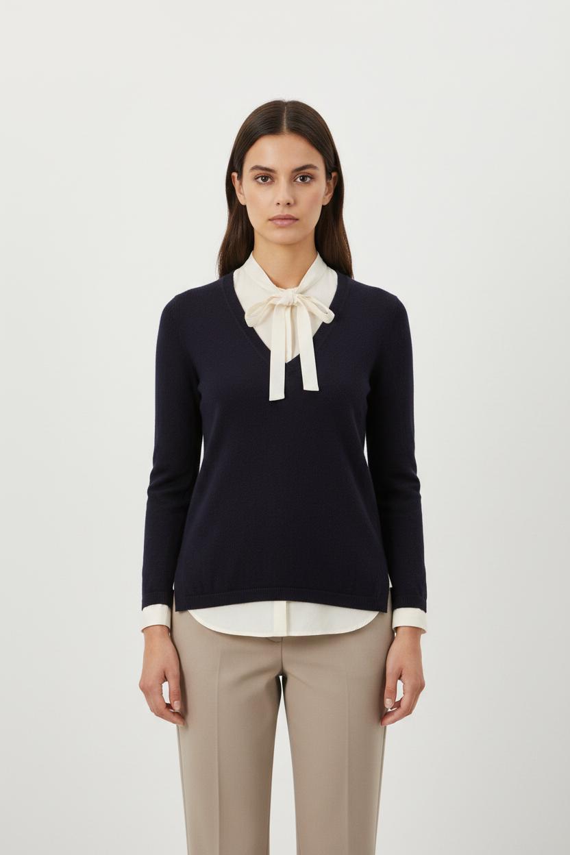 Pull Bleu et Blanc - Taille S/36