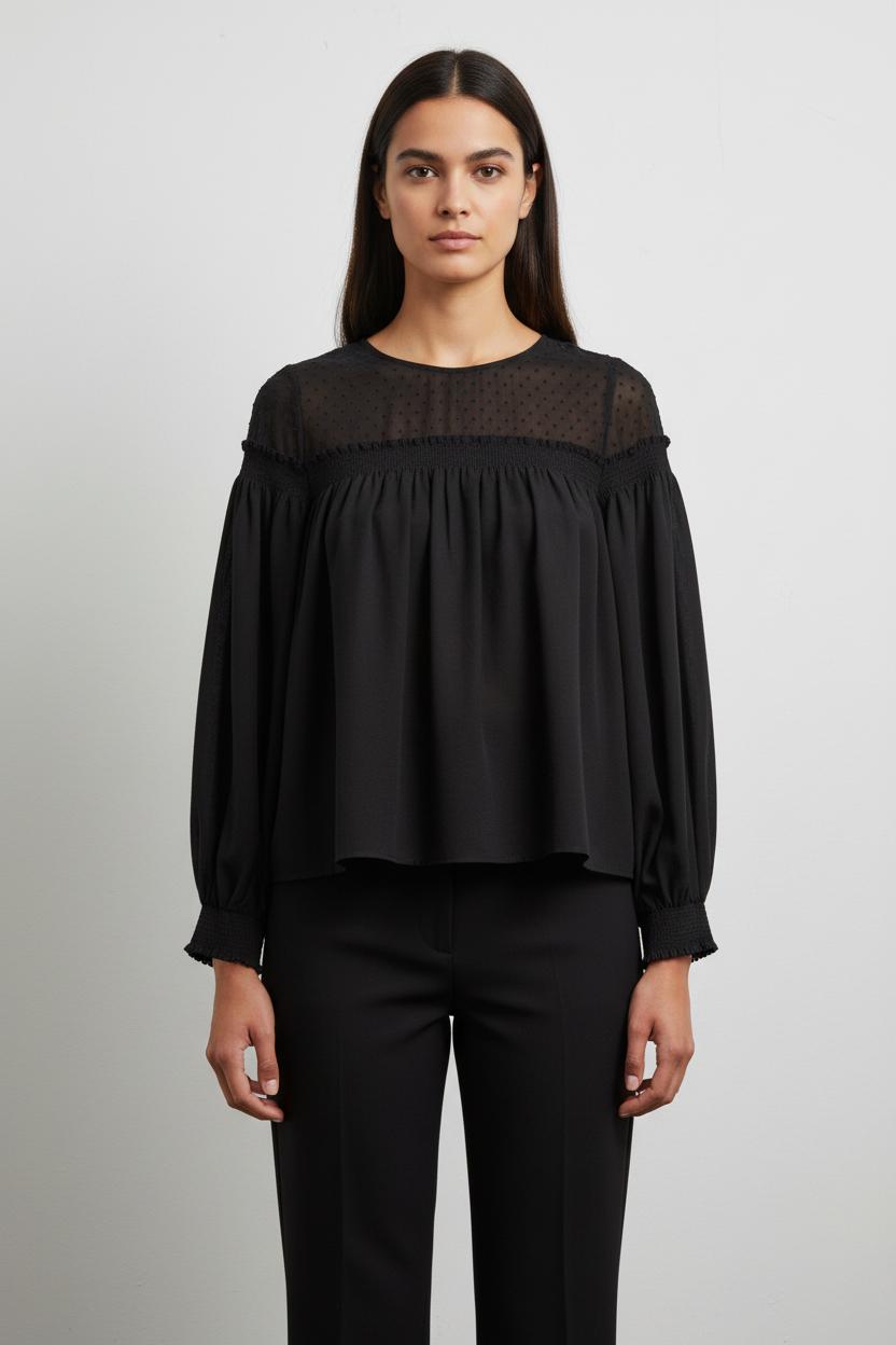 Blouse Noire - Taille L/40