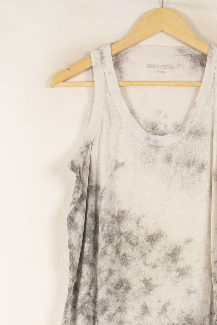 Débardeur Gris et Blanc - Taille L/40 de la marque Zadig&Voltaire | PARAD48682 - Vendu par Paradigme - Image 3