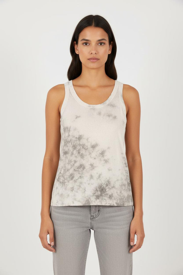 Débardeur Gris et Blanc - Taille L/40