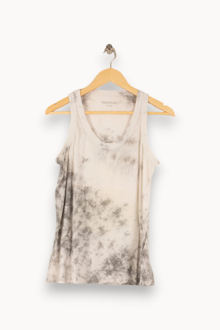 Débardeur Gris et Blanc - Taille L/40 de la marque Zadig&Voltaire | PARAD48682 - Vendu par Paradigme - Image 2