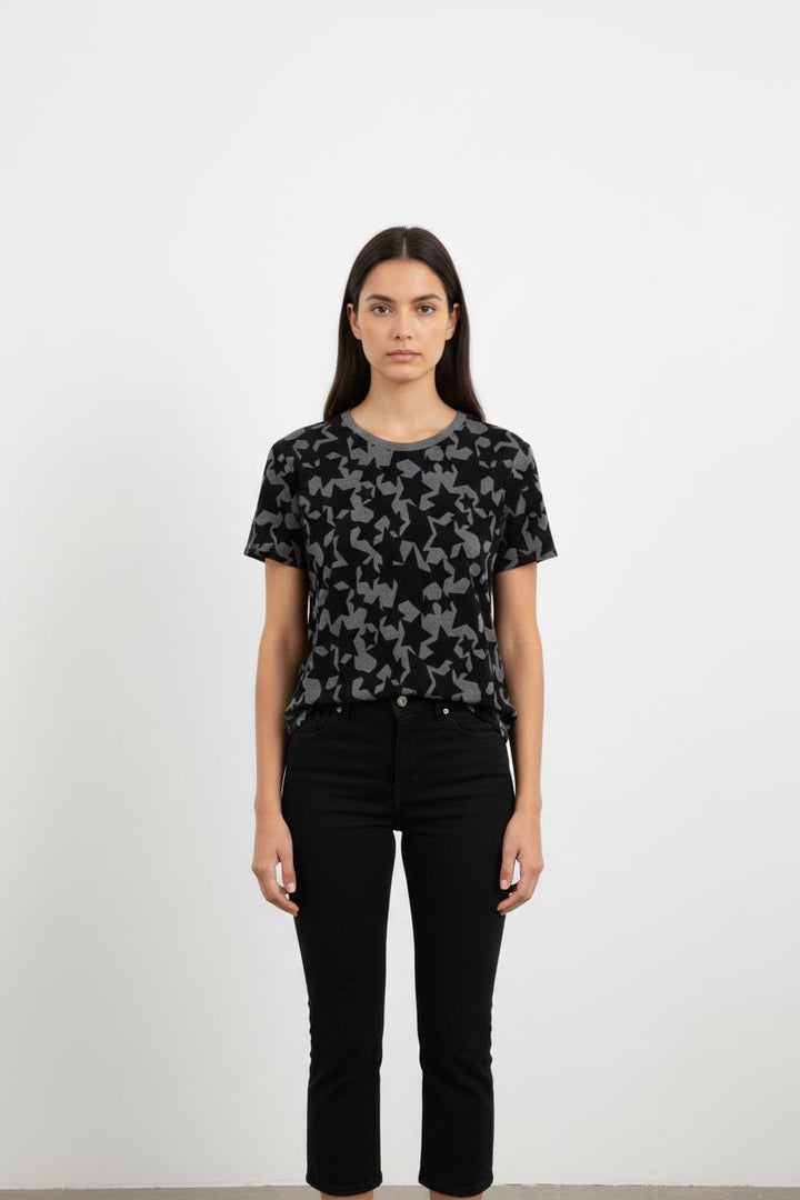 T-shirt Noir et Gris - Taille M/38