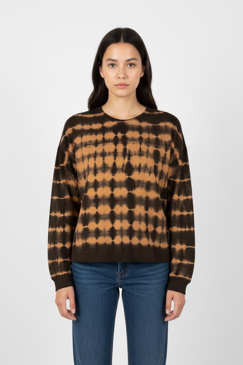 Sweat Noir et Orange - Taille L/40