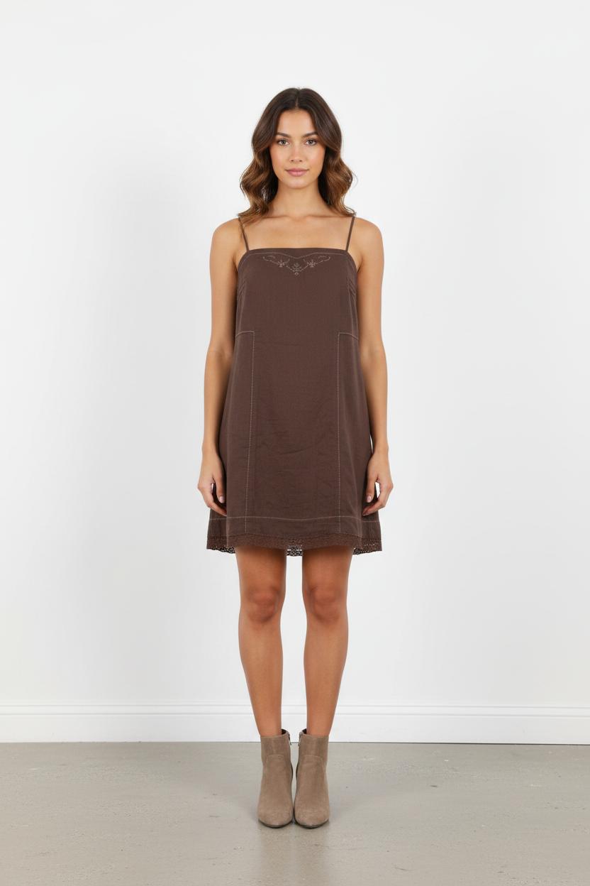 Robe Courte Marron - Taille M/38