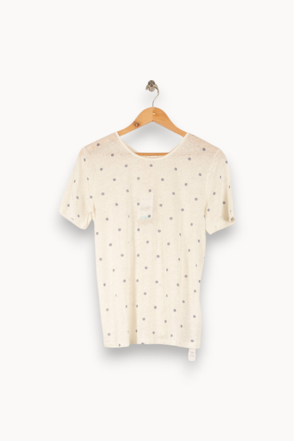 Tee-shirt Blanc à Pois Gris - Taille M/38 de la marque Maison 123 | PARAD48712 - Vendu par Paradigme - Image 2