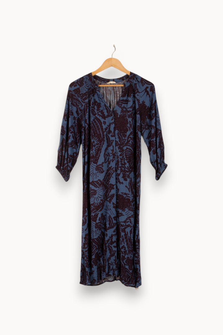 Robe Midi Bleue et Noire - Taille XS/34 de la marque Maison 123 | PARAD48718 - Vendu par Paradigme - Image 2