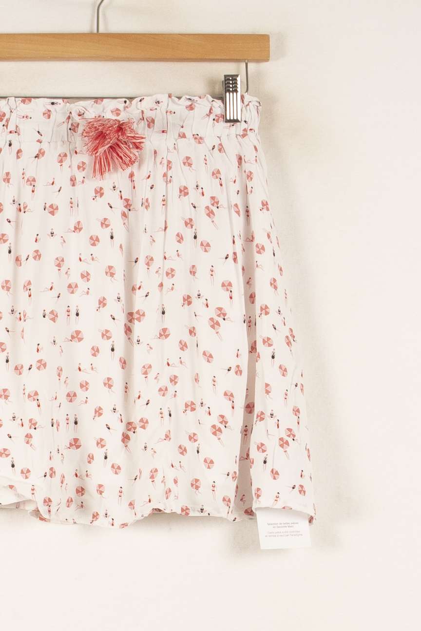 Jupe Courte Blanche et Rose - Taille S/36 de la marque Marie Sixtine | PARAD48722 - Vendu par Paradigme - Image 3