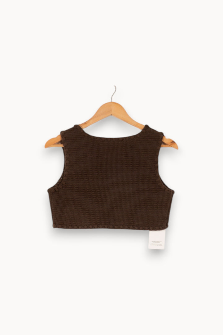 Gilet Marron - Taille S/36 de la marque Comptoir des Cotonniers | PARAD48723 - Vendu par Paradigme - Image 4