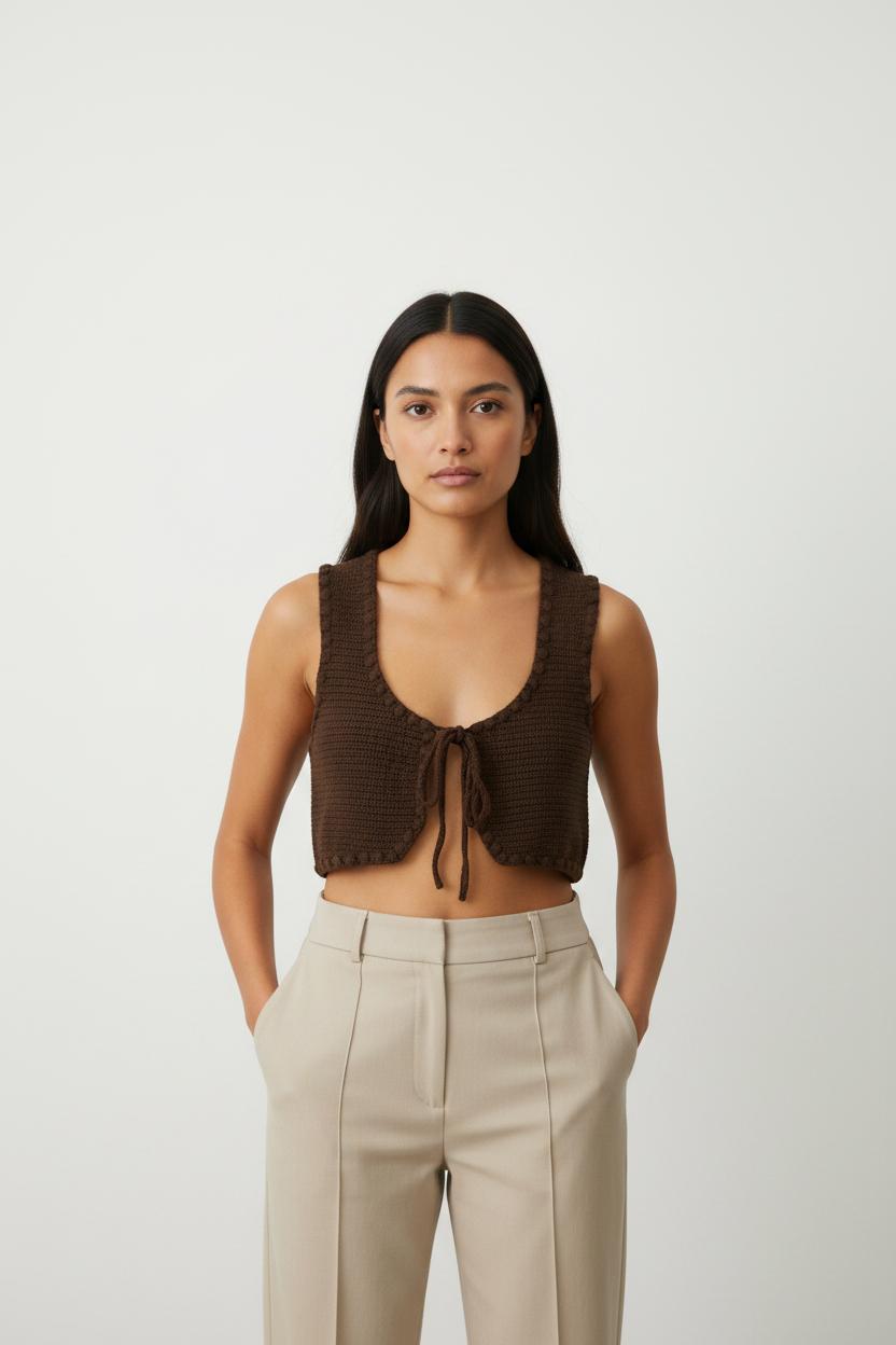 Gilet Marron - Taille S/36