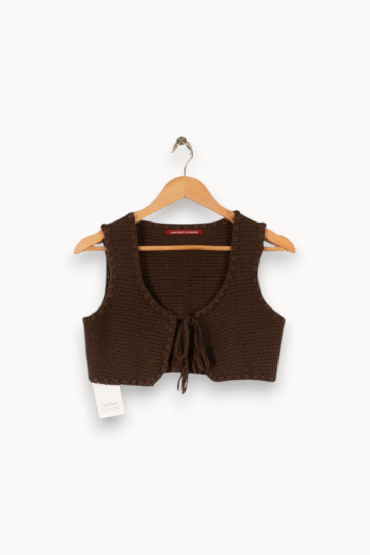Gilet Marron - Taille S/36 de la marque Comptoir des Cotonniers | PARAD48723 - Vendu par Paradigme - Image 2