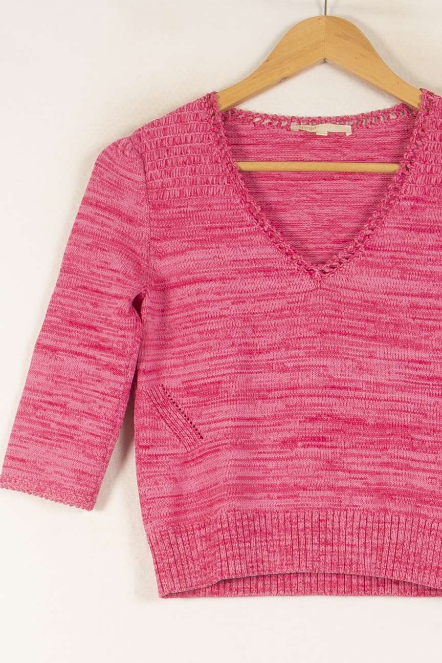 Pull Rose - Taille S/36 de la marque Maje | PARAD48726 - Vendu par Paradigme - Image 3
