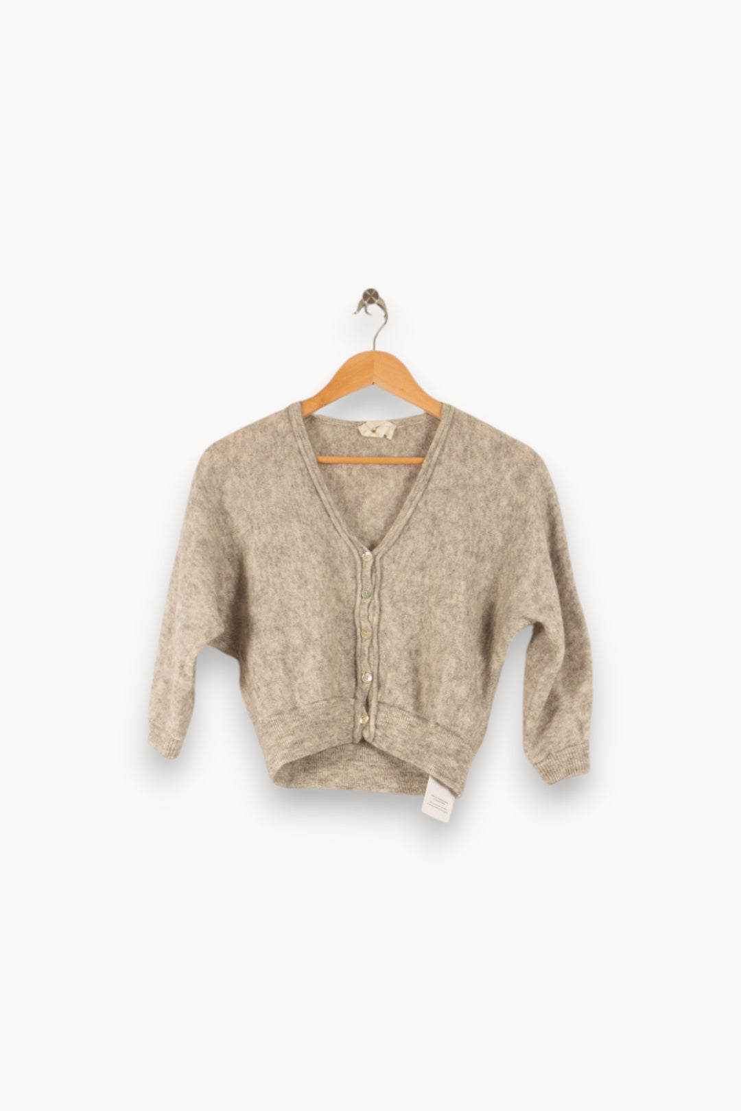 Cardigan Gris - Taille XS/34 de la marque American Vintage | PARAD48730 - Vendu par Paradigme - Image 2